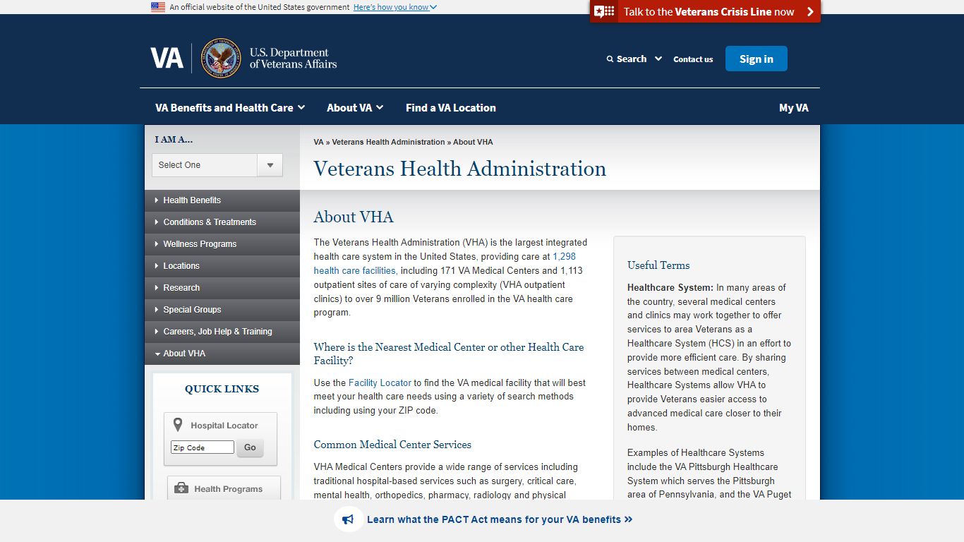 About VHA - Veterans Health Administration - Veterans Affairs